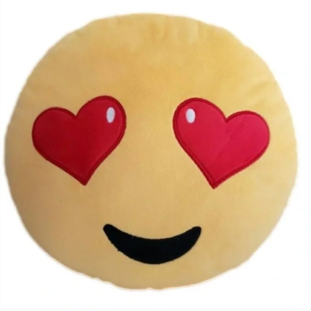 Heart Eye Emoji Pillow